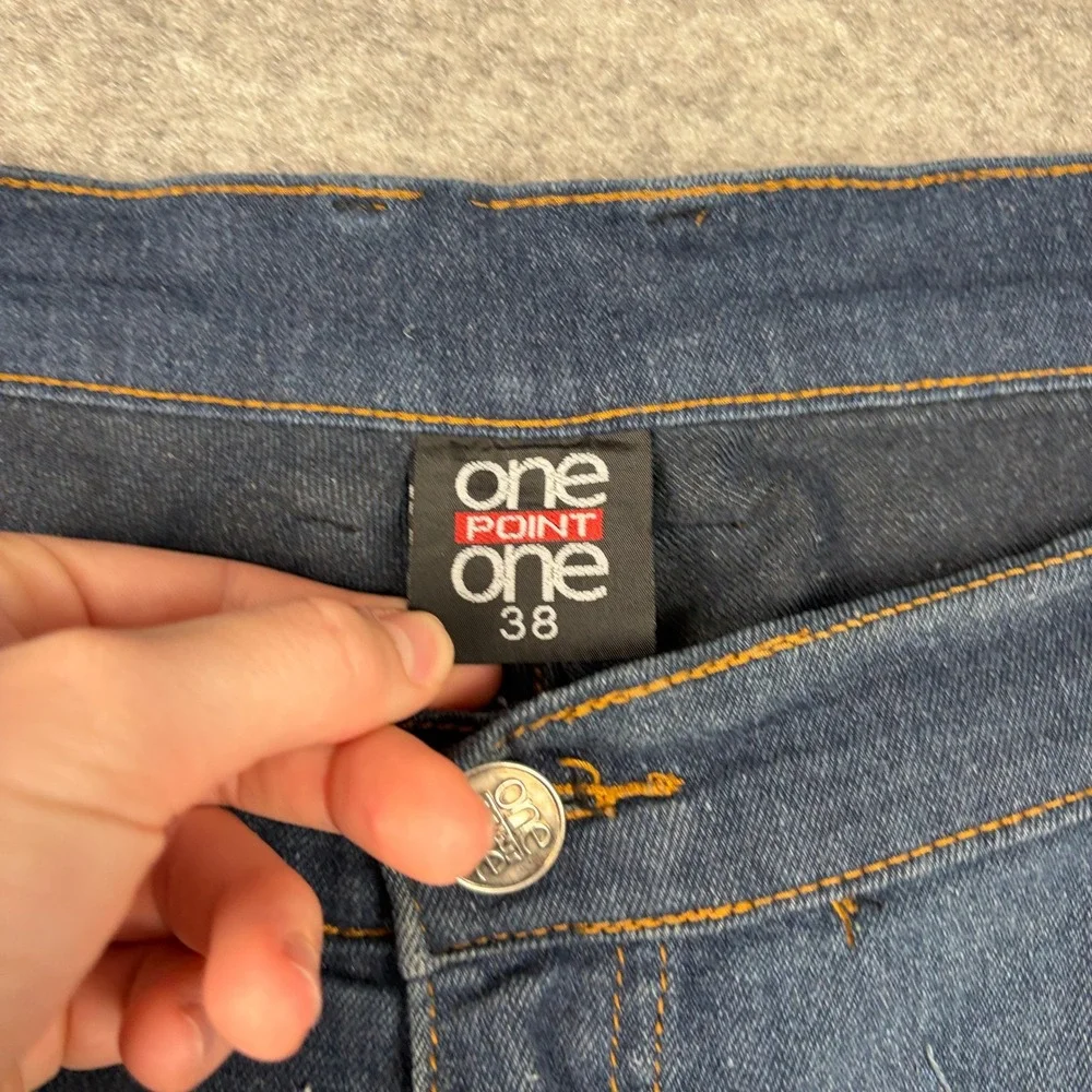 Y2K One Point One Denim Shorts‎ Mens 38 Blue Jean Jorts Streetwear Skater Casual